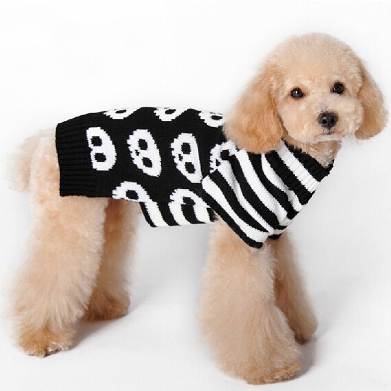 Skull Dog Halloween Sweater Pet Supplies - 0 - Scribble Snacks