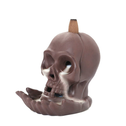 Skull Head Halloween Home Decoration Backflow Incense Burner - 0 - Scribble Snacks