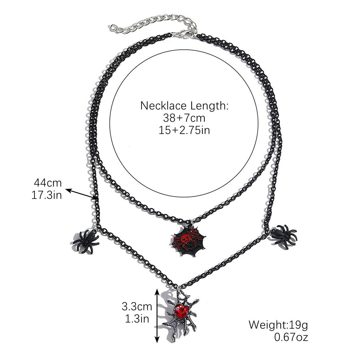 Skull Pendant Pumpkin Spider Halloween Necklace - 0 - Scribble Snacks