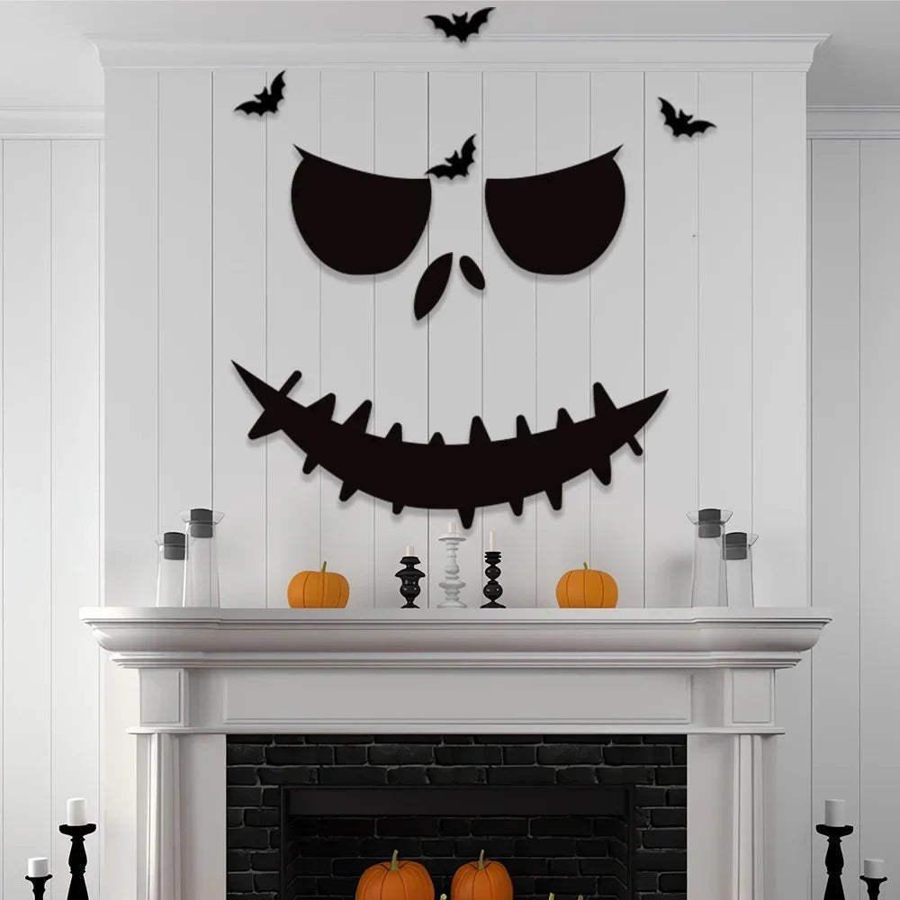 Skull Pumpkin Wall Decor - Halloween - Stickers & Labels (including Scrapbooking, Wall Decals) - Scribble Snacks