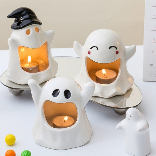 Special Halloween Ghost Festival Ceramic Craft Ornaments - 0 - Scribble Snacks