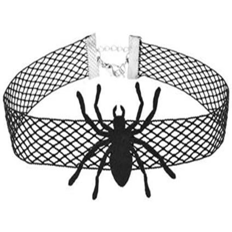 Spider Lace Halloween Headdress Set - Halloween - Clothing Accessories (Necklaces, Vampire Teeth, Pins, Headwear) - Scribble Snacks