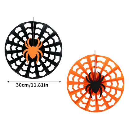 Spider Web Deco Fans - Halloween - Party Banners & Hanging Ornaments - Scribble Snacks