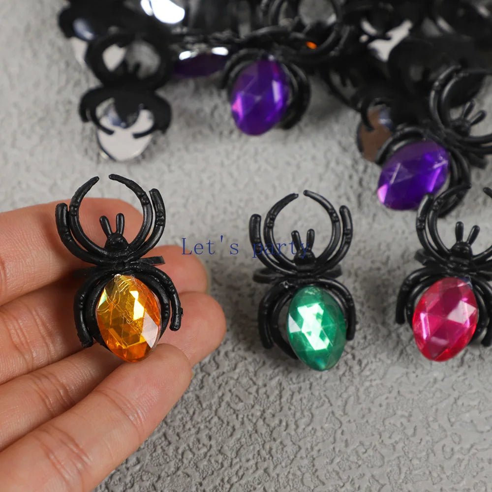 Spooky Arachnid Blaze Ring Toys - Halloween - Fake Spiders & Insects - Scribble Snacks