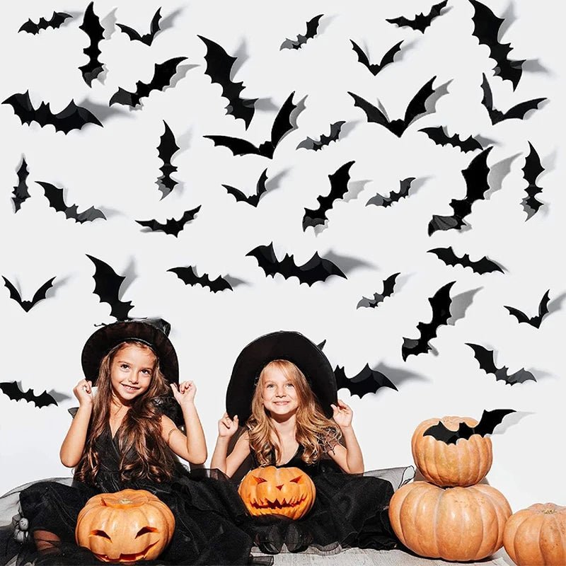 Spooky Bat Wall Stickers Décor - Halloween - Stickers & Labels (including Scrapbooking, Wall Decals) - Scribble Snacks