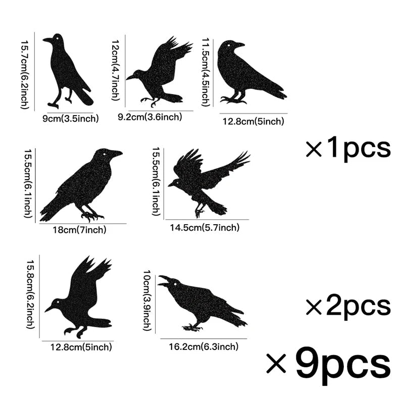 Spooky Black Crow Garland Ornament - Halloween - Party Banners & Hanging Ornaments - Scribble Snacks