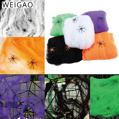 Spooky Cotton Spider Web Decor - Halloween - Spider Webs & Gauze Decorations - Scribble Snacks