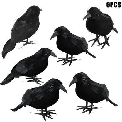 Spooky Crow Halloween Decor - Halloween - Outdoor Yard Decorations (Tombstones, Giant Props) - Scribble Snacks