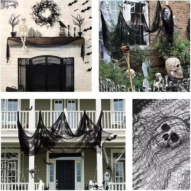 Spooky Gauze Halloween Decoration - Halloween - Spider Webs & Gauze Decorations - Scribble Snacks