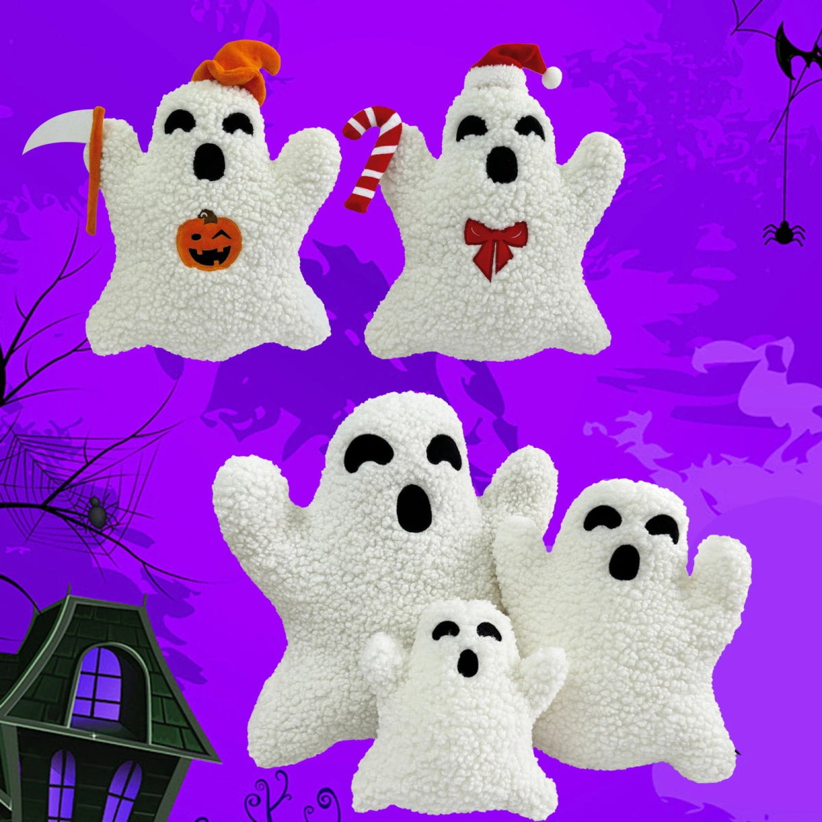 Spooky Ghost Cotton Plush Toy - Halloween - Plush Toys & Pillows - Scribble Snacks