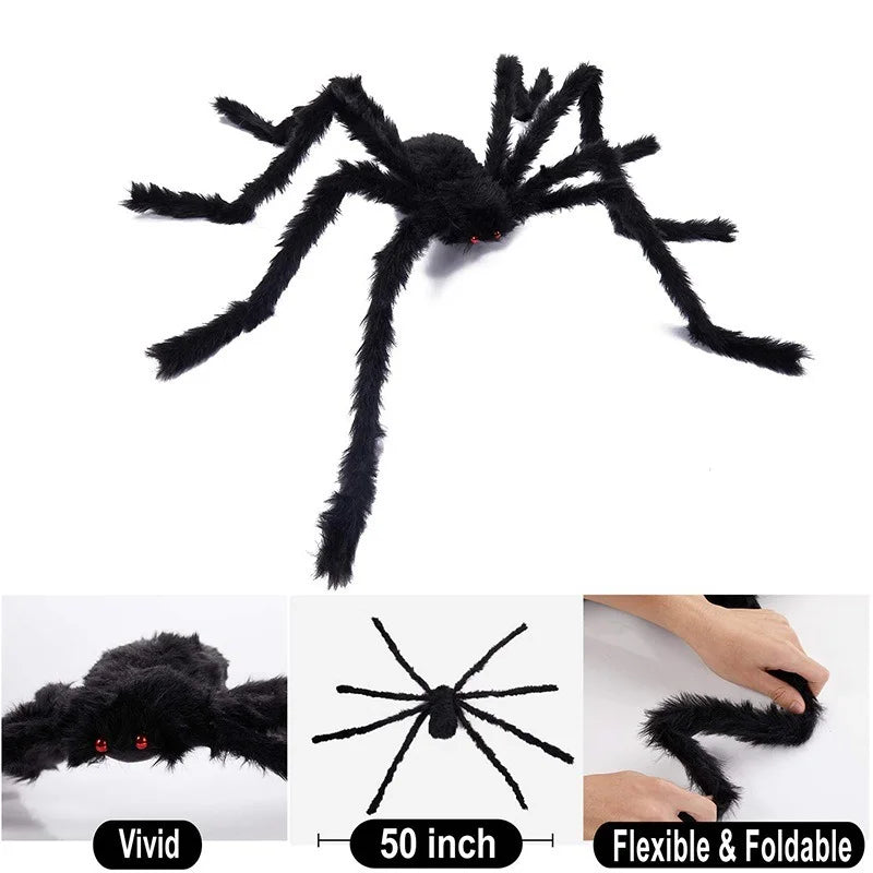 Spooky Giant Spider Halloween Prop - Halloween - Fake Spiders & Insects - Scribble Snacks