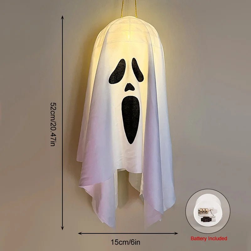 Spooky Glow Ghost Décor - Halloween - Party Banners & Hanging Ornaments - Scribble Snacks