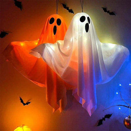 Spooky Glow Ghost Décor - Halloween - Party Banners & Hanging Ornaments - Scribble Snacks