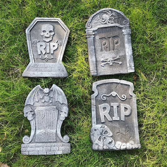 Spooky Graveyard Step Foam Tombstone - Halloween - Outdoor Yard Decorations (Tombstones, Giant Props) - Scribble Snacks