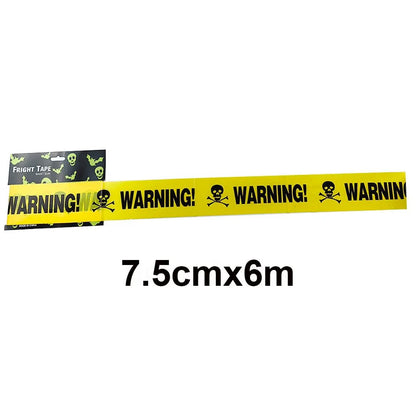 Spooky Halloween Caution Tape Rolls - Halloween - Haunted House Props (Bloody Cloth, Tombstones, Warning Tape) - Scribble Snacks