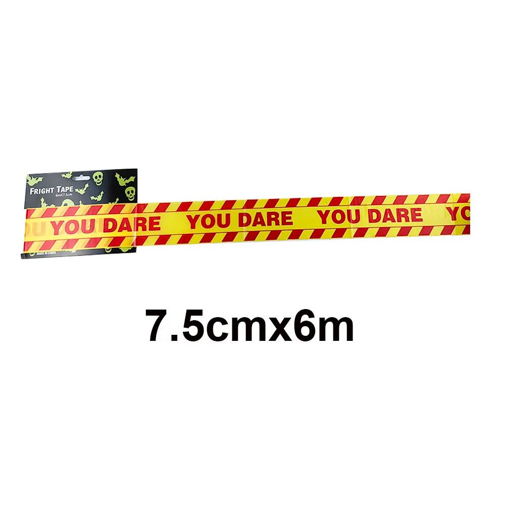 Spooky Halloween Caution Tape Rolls - Halloween - Haunted House Props (Bloody Cloth, Tombstones, Warning Tape) - Scribble Snacks