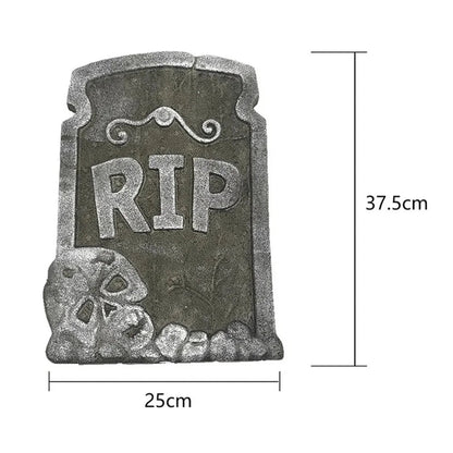 Spooky Halloween Skeleton Tombstone - Halloween - Outdoor Yard Decorations (Tombstones, Giant Props) - Scribble Snacks