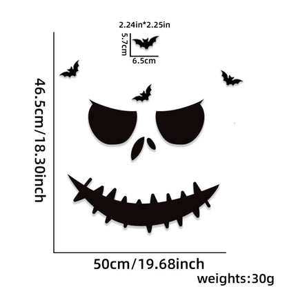 Spooky Mouth Pumpkin Door Sticker - Halloween - Stickers & Labels (including Scrapbooking, Wall Decals) - Scribble Snacks