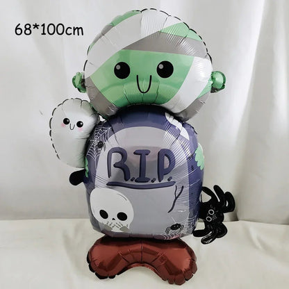 Spooky Mummy Pumpkin Foil Balloon - Halloween - Balloons & Garlands - Scribble Snacks