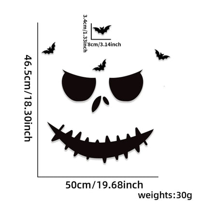 Spooky Pumpkin Ghost Window Stickers - Halloween - Stickers & Labels (including Scrapbooking, Wall Decals) - Scribble Snacks