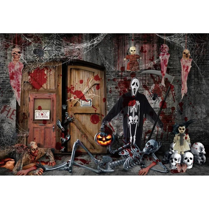 Spooky Pumpkin Skull Tapestry - Halloween - Party Banners & Hanging Ornaments - Scribble Snacks