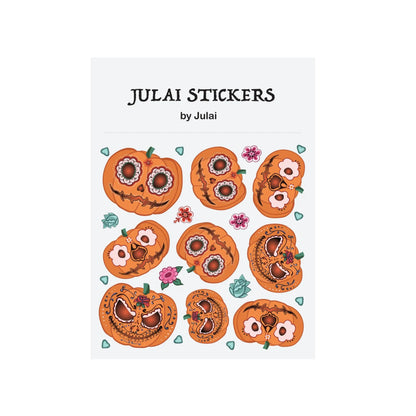 Spooky Pumpkin Sticker Pack - Halloween - Stickers & Labels (including Scrapbooking, Wall Decals) - Scribble Snacks