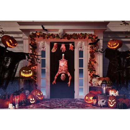 Spooky Pumpkin Window Tapestry - Halloween - Party Banners & Hanging Ornaments - Scribble Snacks