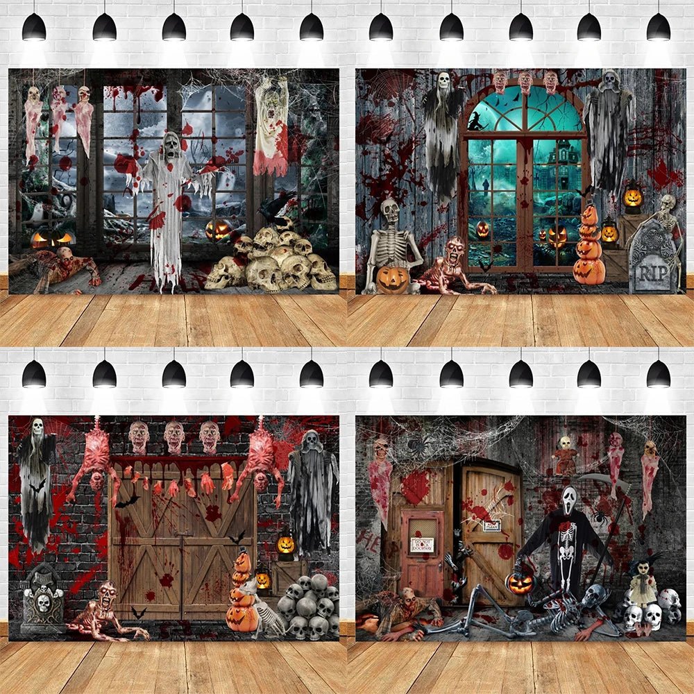 Spooky Pumpkin Window Tapestry - Halloween - Party Banners & Hanging Ornaments - Scribble Snacks