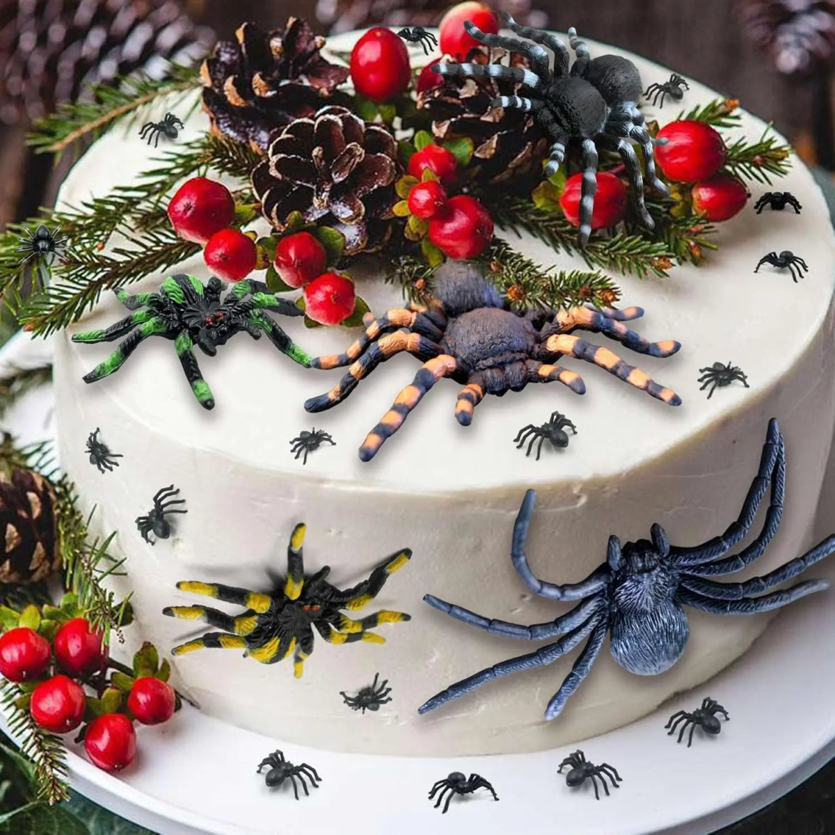 Spooky Snack Fun Spider Decor - Halloween - Fake Spiders & Insects - Scribble Snacks