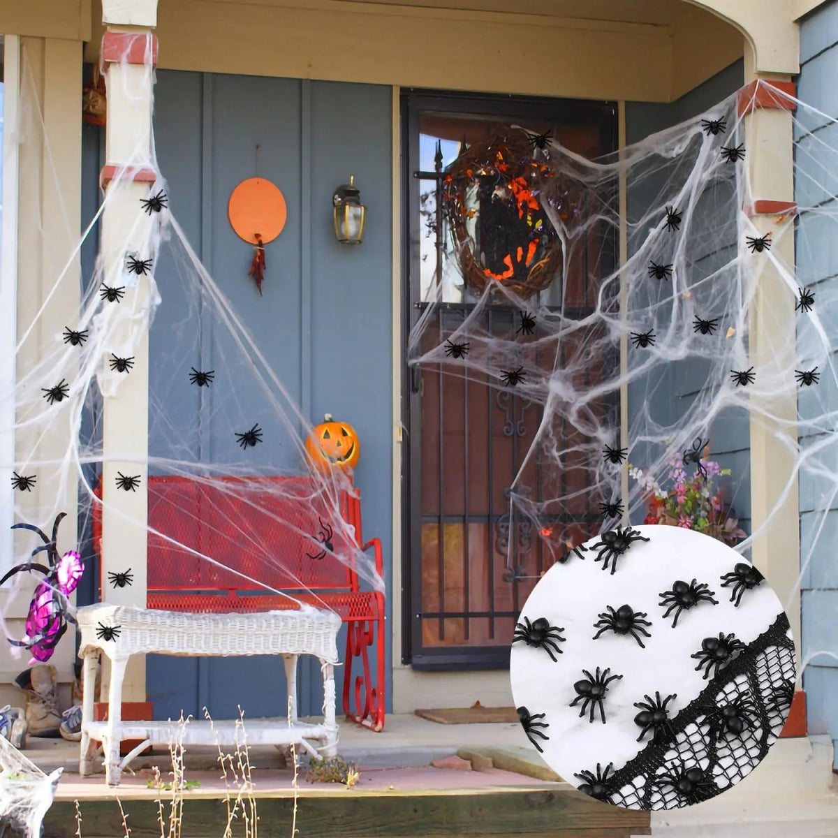 Spooky Snack Fun Spider Decor - Halloween - Fake Spiders & Insects - Scribble Snacks