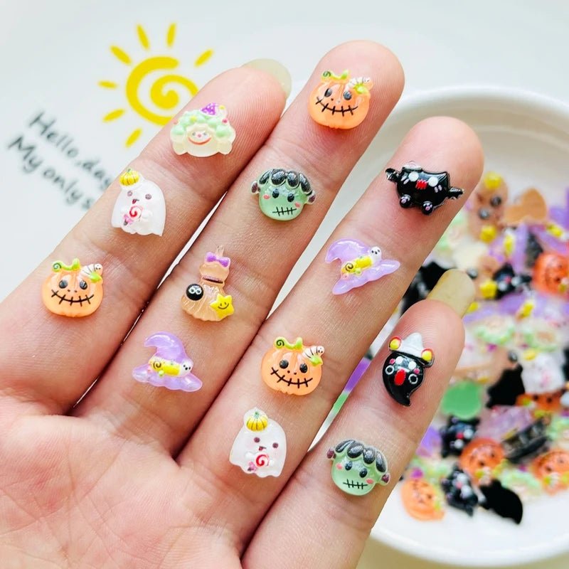 Spooky Snack Halloween Nail Charms - Halloween - Resin Ornaments & Charms - Scribble Snacks