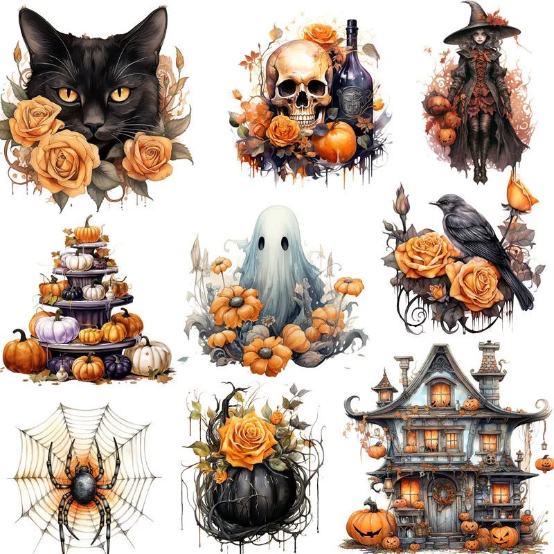 Spooky Snack Stickery Delights - Halloween - Stickers & Labels (including Scrapbooking, Wall Decals) - Scribble Snacks