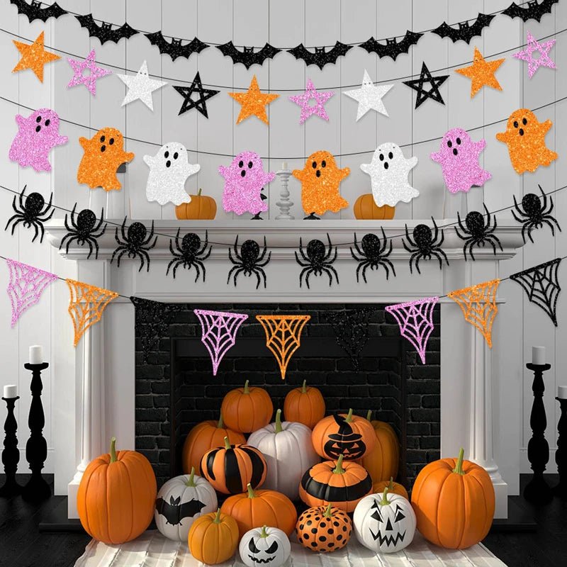 Spooky Snacks Paper Halloween Garlands - Halloween - Party Banners & Hanging Ornaments - Scribble Snacks