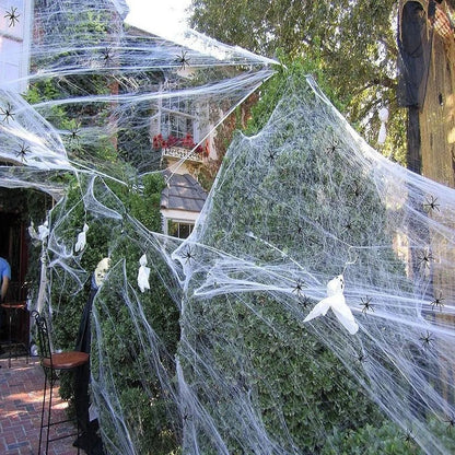 Spooky Spider Web Decor Accessories - Halloween - Spider Webs & Gauze Decorations - Scribble Snacks