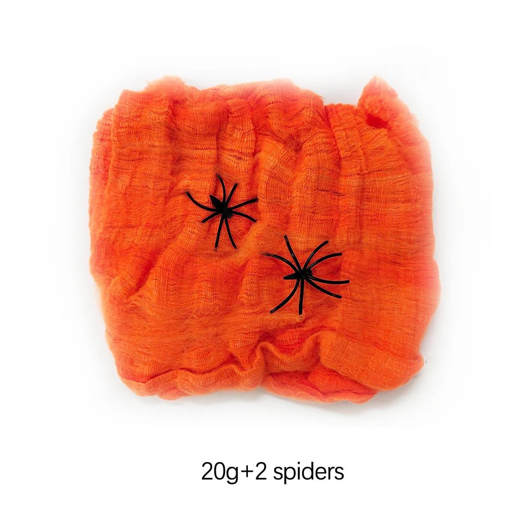 Spooky Spider Web Decor Accessories - Halloween - Spider Webs & Gauze Decorations - Scribble Snacks