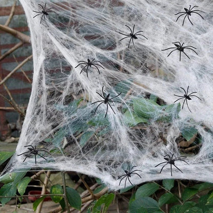 Spooky Spider Web Decor Accessories - Halloween - Spider Webs & Gauze Decorations - Scribble Snacks