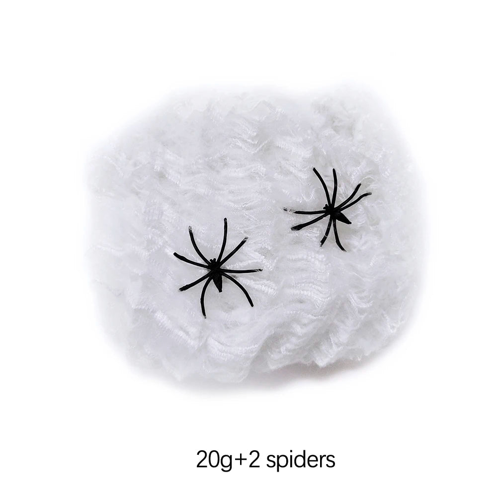 Spooky Spider Web Decor Accessories - Halloween - Spider Webs & Gauze Decorations - Scribble Snacks