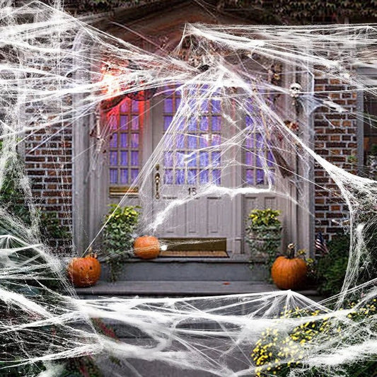 Spooky Spider Web Decor Accessories - Halloween - Spider Webs & Gauze Decorations - Scribble Snacks