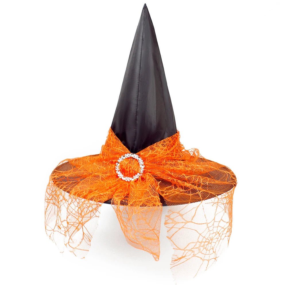 Spooky Star Witch Hat - Halloween - Clothing Accessories (Necklaces, Vampire Teeth, Pins, Headwear) - Scribble Snacks