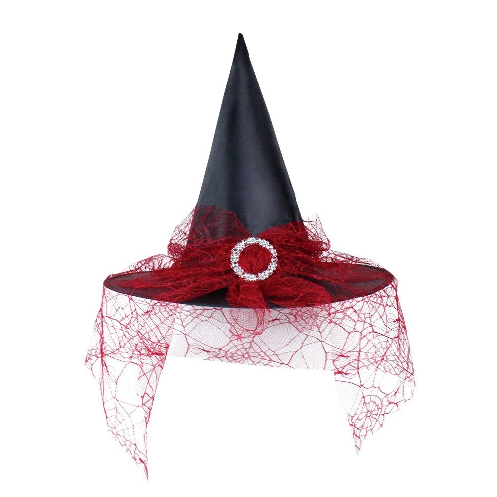 Spooky Star Witch Hat - Halloween - Clothing Accessories (Necklaces, Vampire Teeth, Pins, Headwear) - Scribble Snacks