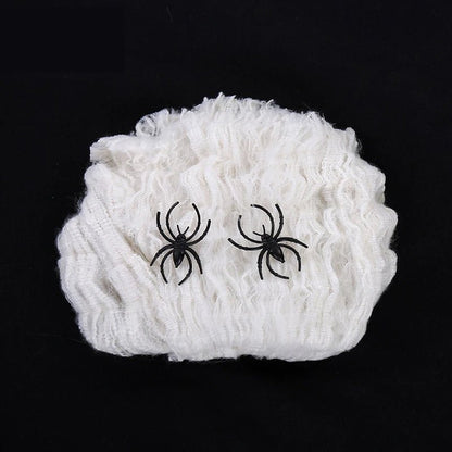 Spooky Stretch Cobwebs Decor - Halloween - Spider Webs & Gauze Decorations - Scribble Snacks