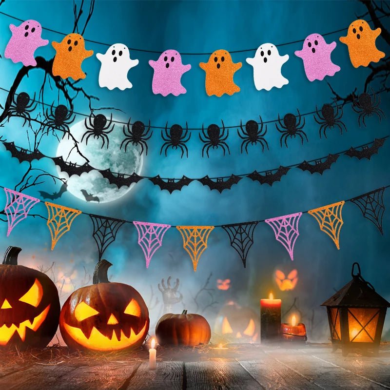 Spooky Treats Halloween Banner - Halloween - Party Banners & Hanging Ornaments - Scribble Snacks