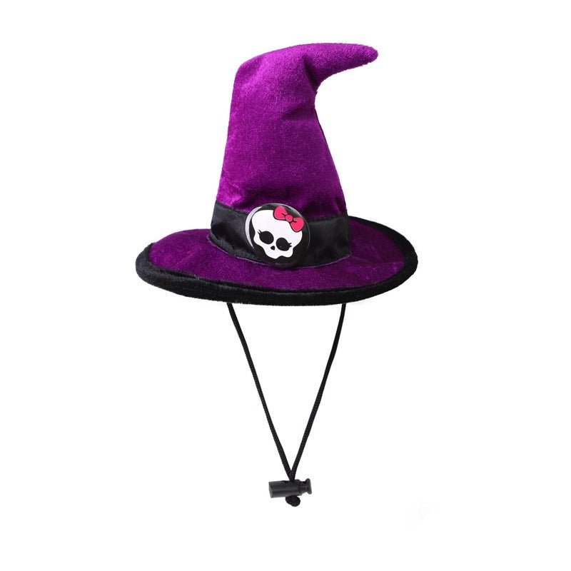 Strap Skull Velvet Cloth Halloween Pet Hat - 0 - Scribble Snacks