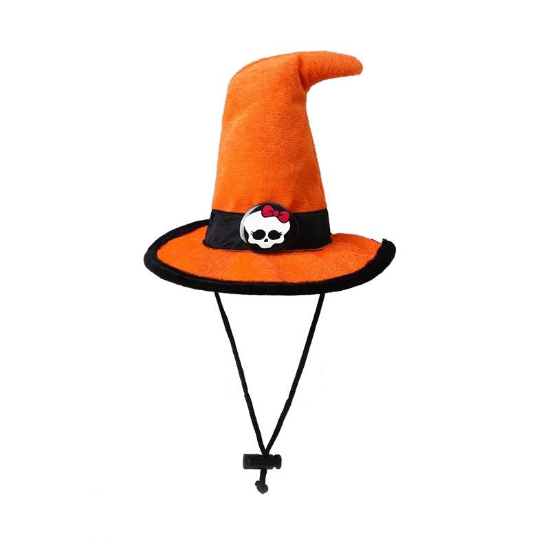 Strap Skull Velvet Cloth Halloween Pet Hat - 0 - Scribble Snacks