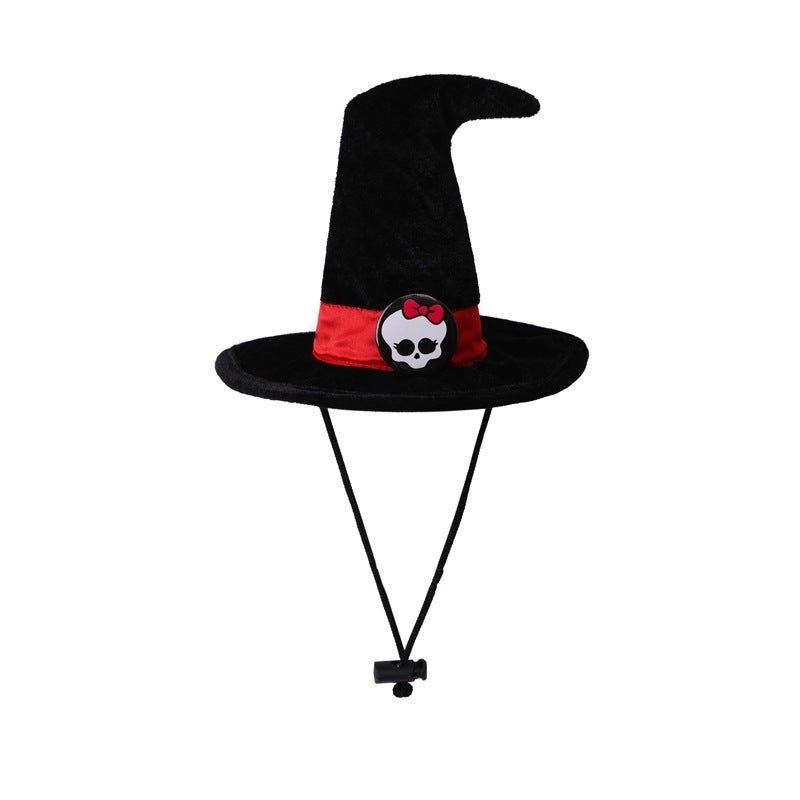 Strap Skull Velvet Cloth Halloween Pet Hat - 0 - Scribble Snacks