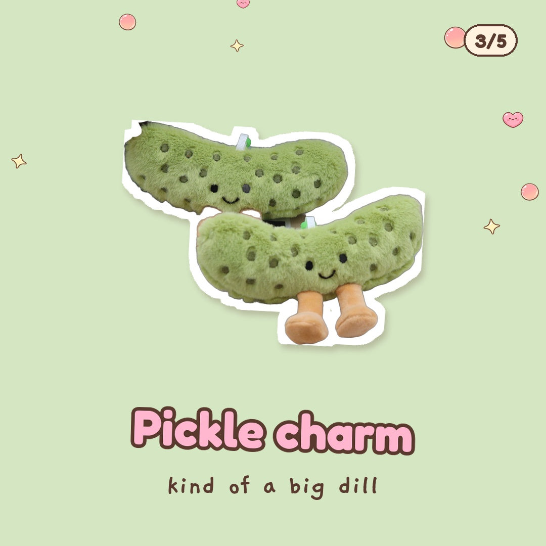 Pickle plush charm, one of the items in the Tiny Takeaway Gift Box