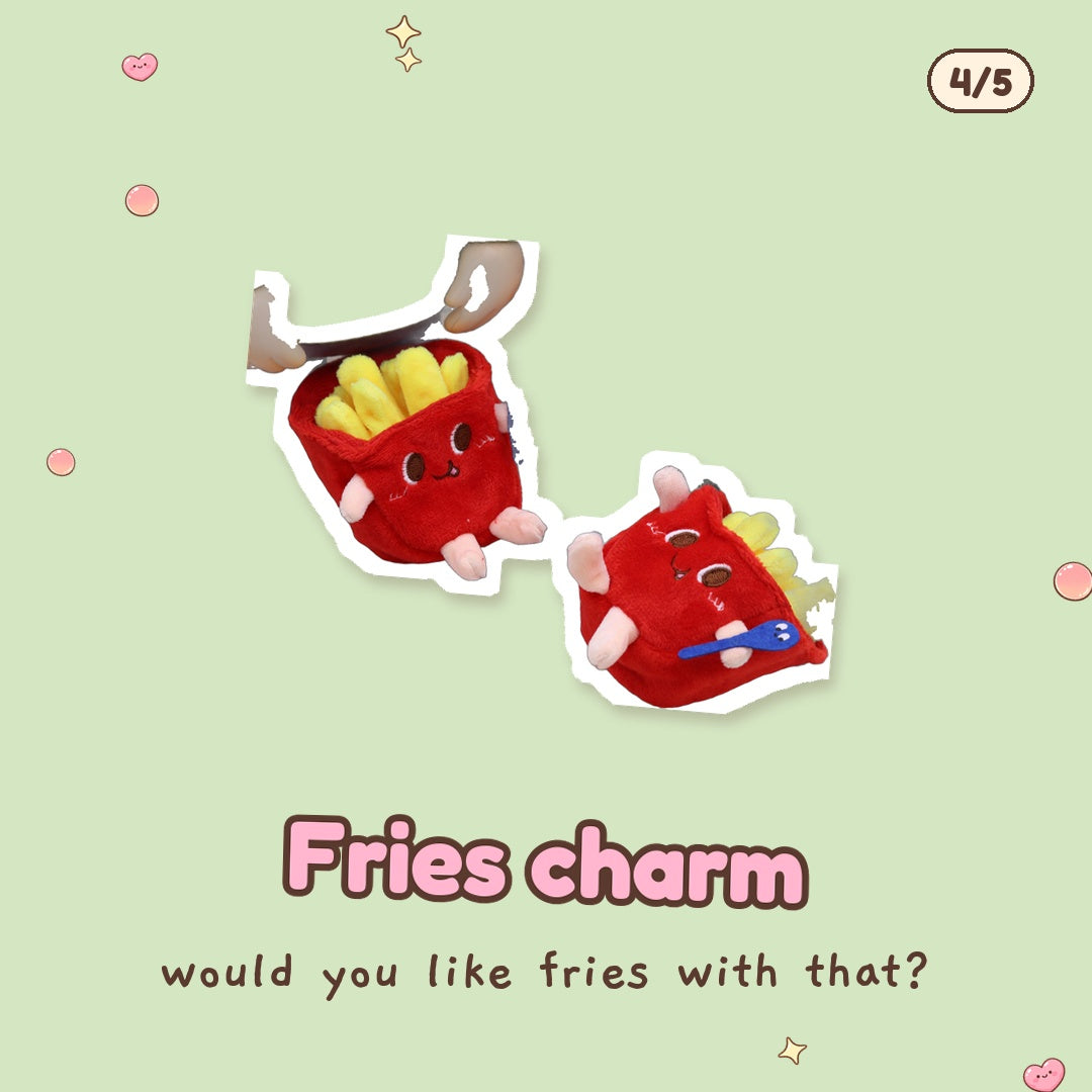 Fries plush charm, one of the items in the Tiny Takeaway Gift Box