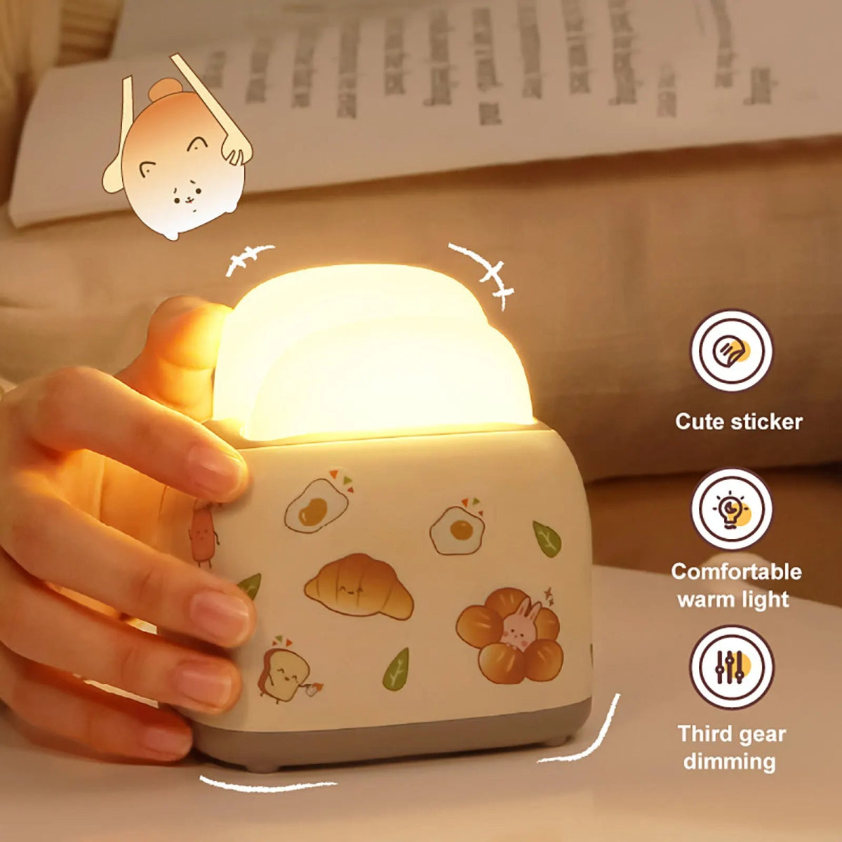 Toast Bread Light Night Lamp - Lamp / Lighting - Scribble Snacks