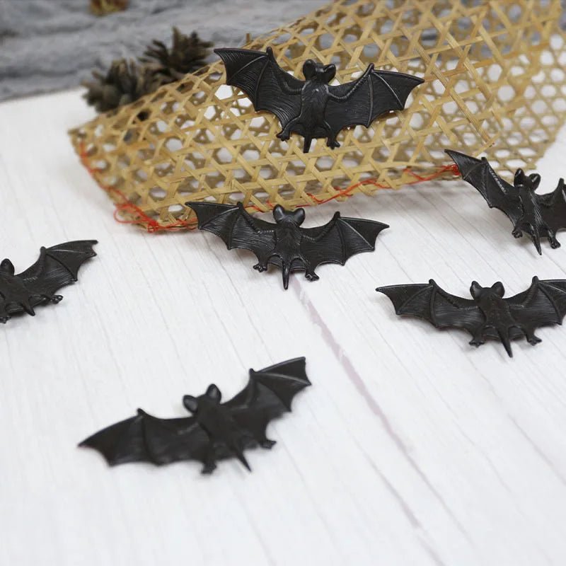 Trick - or - Treat Rubber Bat Decors - Halloween - Fake Spiders & Insects - Scribble Snacks