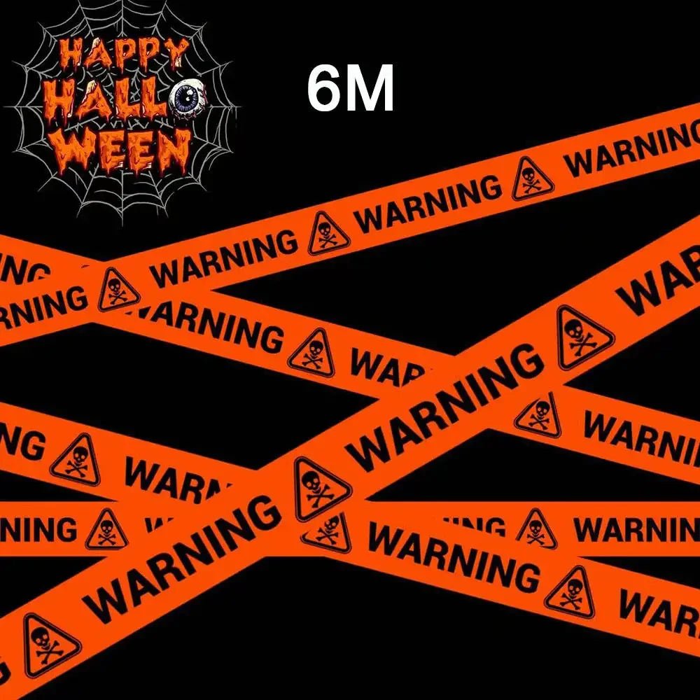 Trick 'Roll' Treat Halloween Tape - Halloween - Haunted House Props (Bloody Cloth, Tombstones, Warning Tape) - Scribble Snacks